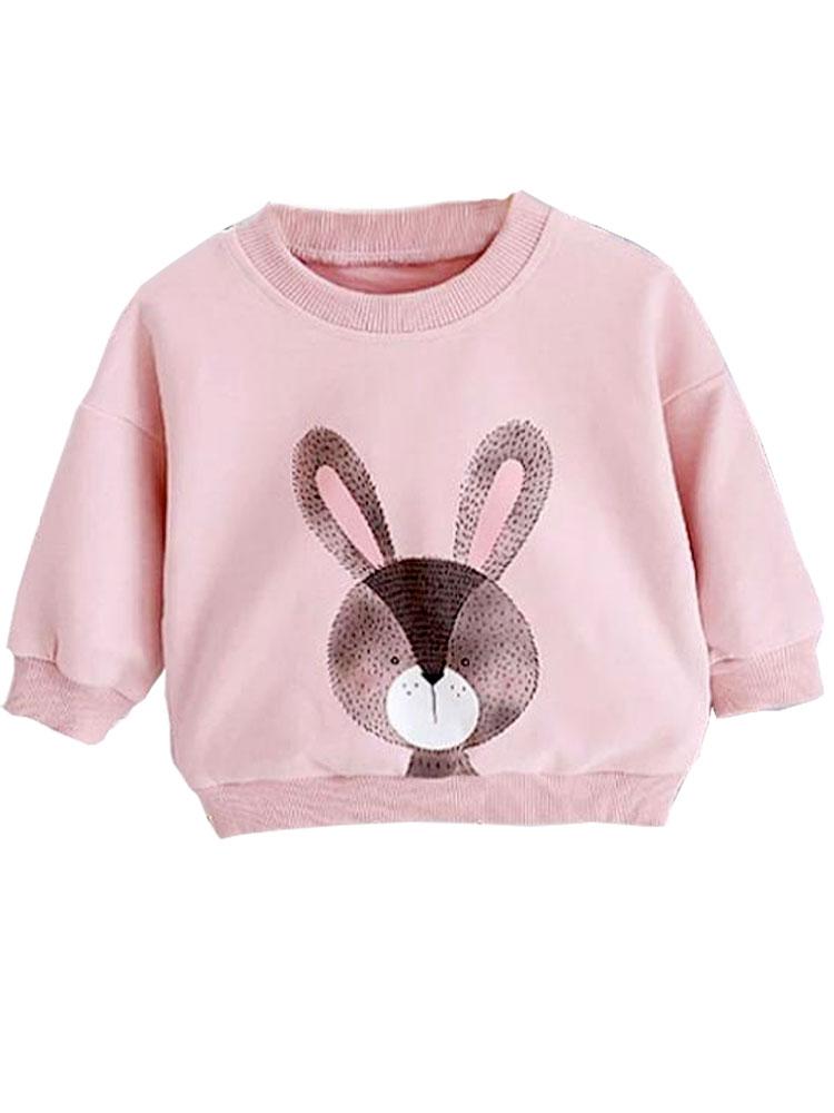 Cute Bunny Pink and Grey Sweatshirt & Bottoms 2 Piece Outfit - 12M to 4Y - Stylemykid.com
