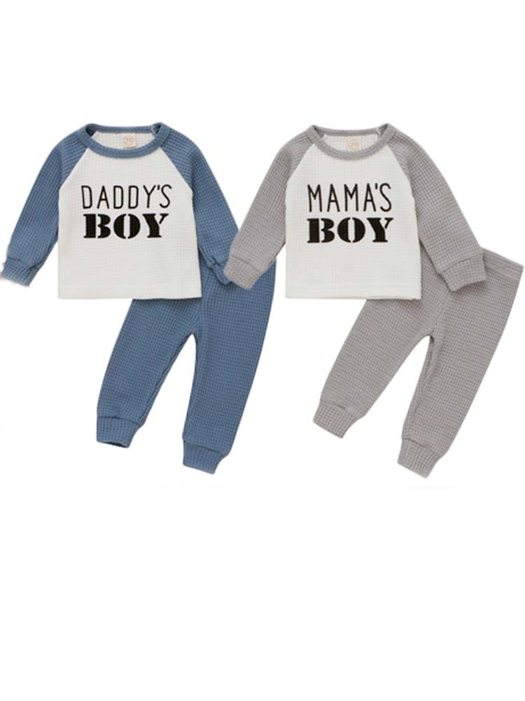 Baby Boys 'Daddy's Boy' Blue & White Top & Trousers - 2 Piece Outfit - 3-18Months - Stylemykid.com