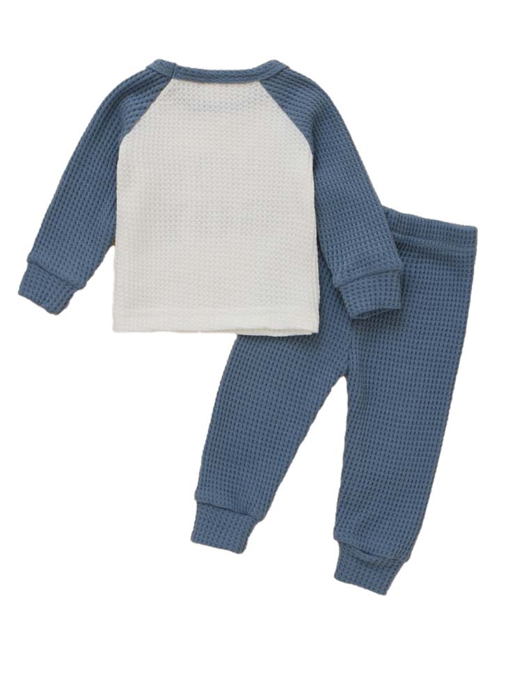 Baby Boys 'Daddy's Boy' Blue & White Top & Trousers - 2 Piece Outfit - 3-18Months - Stylemykid.com