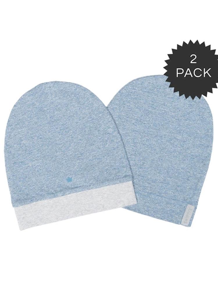 Juddlies - Organic Denim Blue Slouchy Baby Hats - Raglan Collection - Pack of 2 - 0-4M - Stylemykid.com