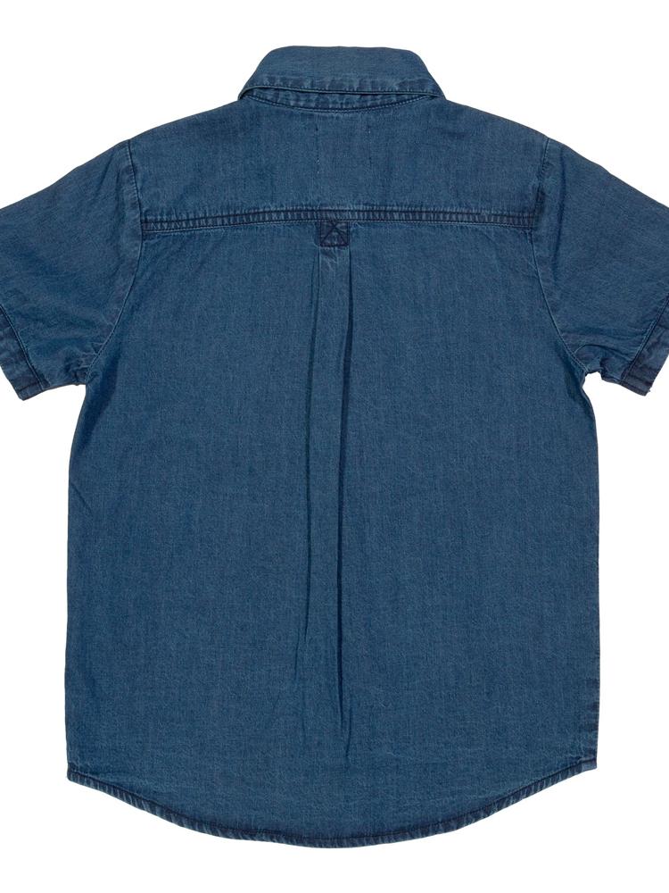 KITE Organic - Boys Blue Denim Short Sleeved Shirt - 5 to 6 years - Stylemykid.com