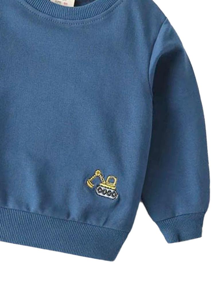 Boys Digger Sweatshirt - Blue - Stylemykid.com