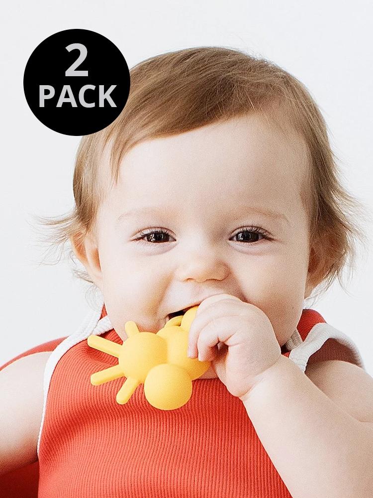 Doddle & Co - Baby Chew Teether - 2 Pack - The Chew - Hello Sunshine & Looks Like Rain - Stylemykid.com