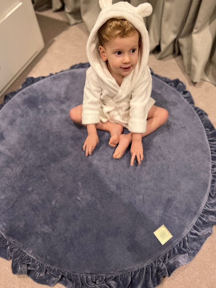 White Teddy Bear Ears Childrens Hooded Dressing Gown 12 to 24 Months - Stylemykid.com