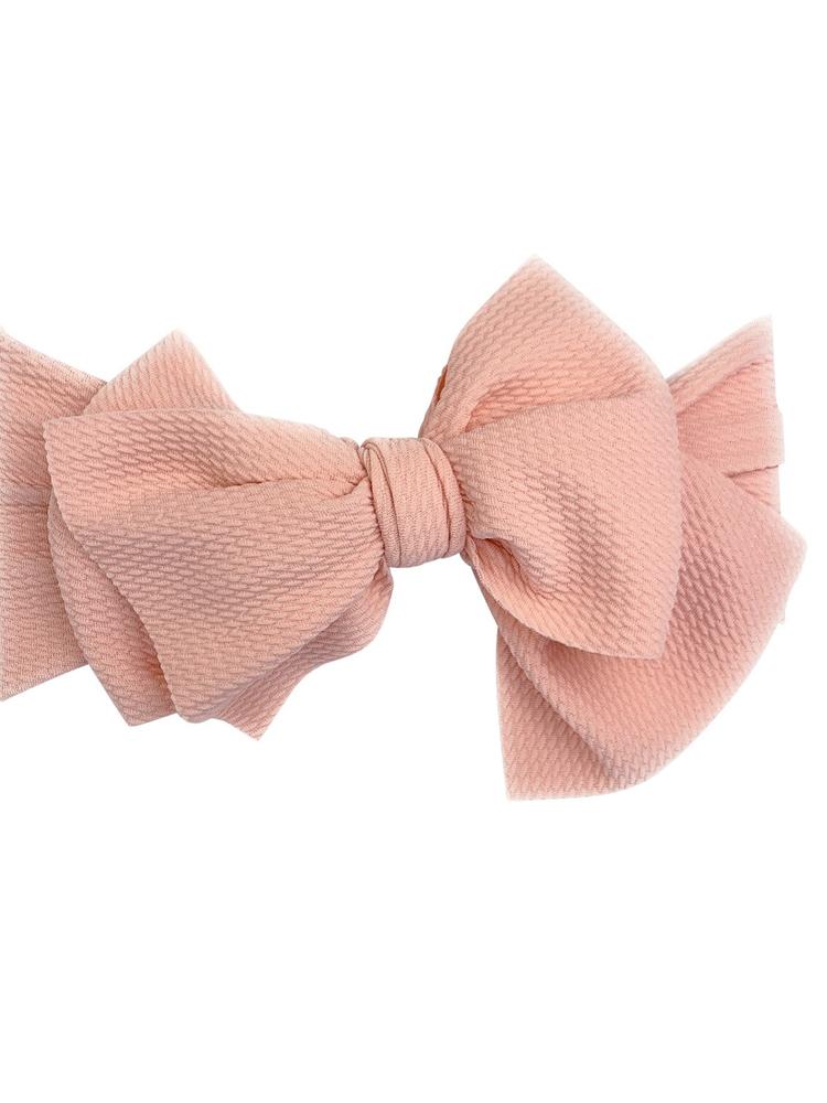Baby Wisp - Giant Lana Bow Headband - Dusky Rose - Stylemykid.com