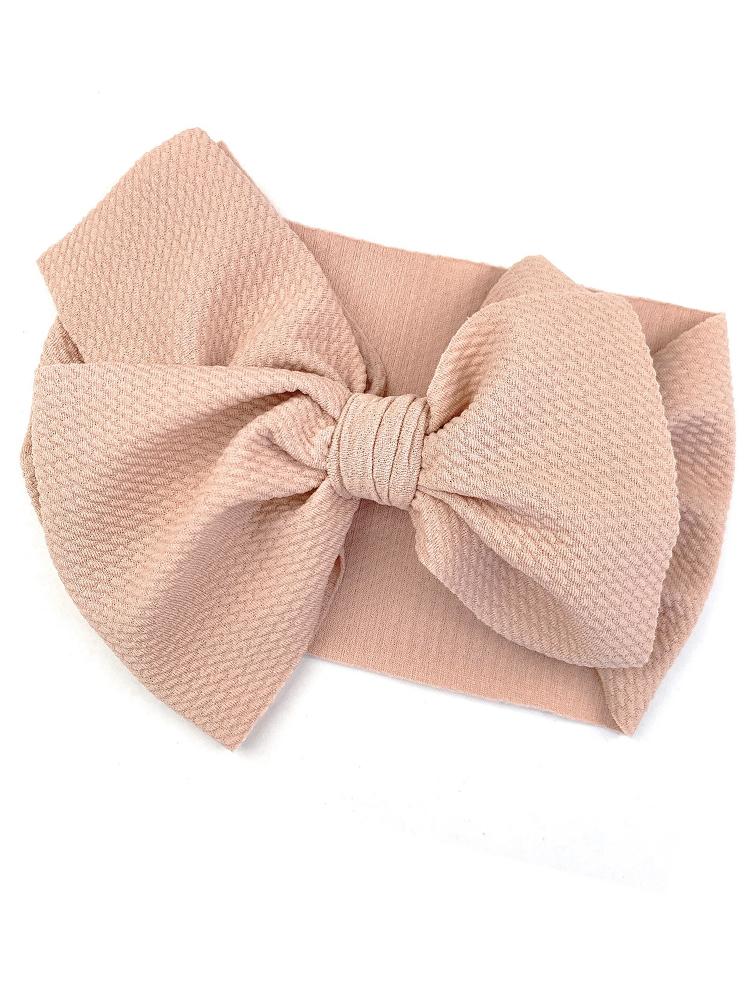 Baby Wisp - Giant Lana Bow Headband - Dusky Rose - Stylemykid.com