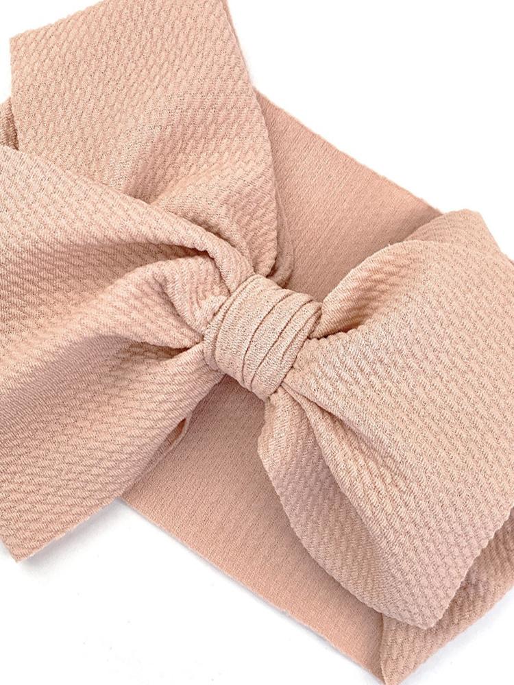 Baby Wisp - Giant Lana Bow Headband - Dusky Rose - Stylemykid.com