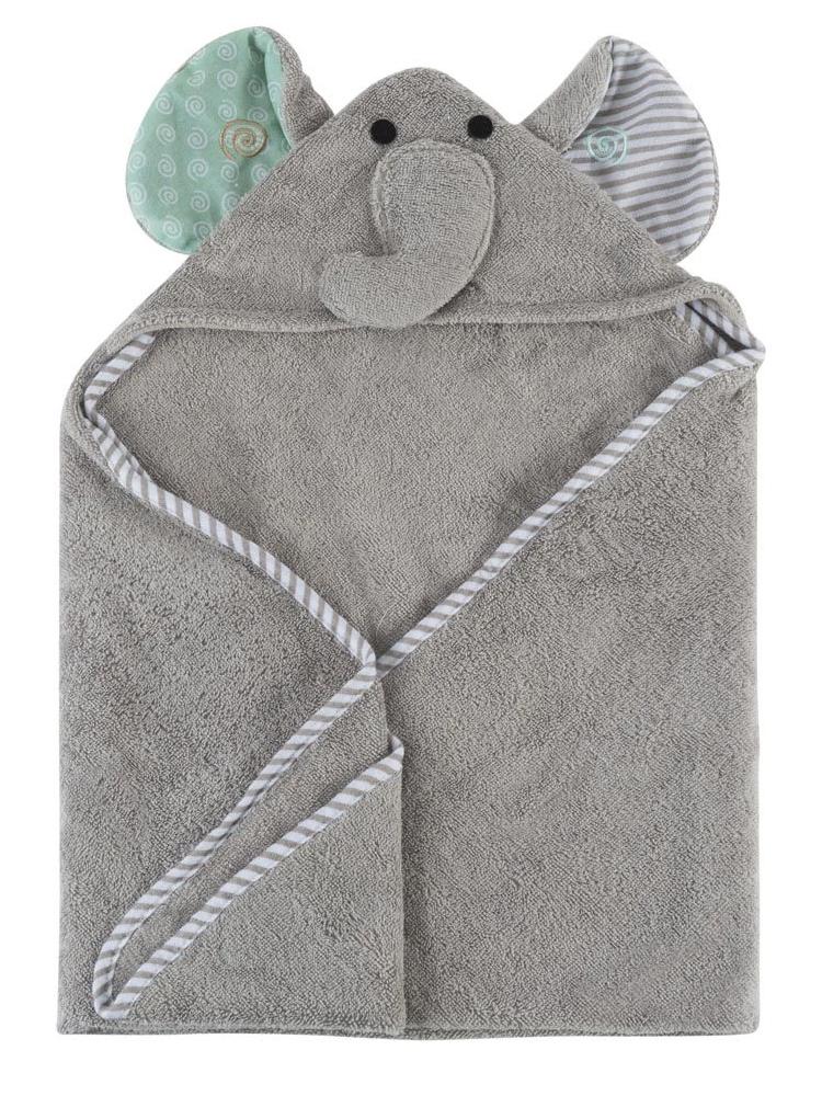 Zoocchini - Animal Cotton Baby Hooded Towels - Ellie the Elephant - 0-2 Years - Stylemykid.com