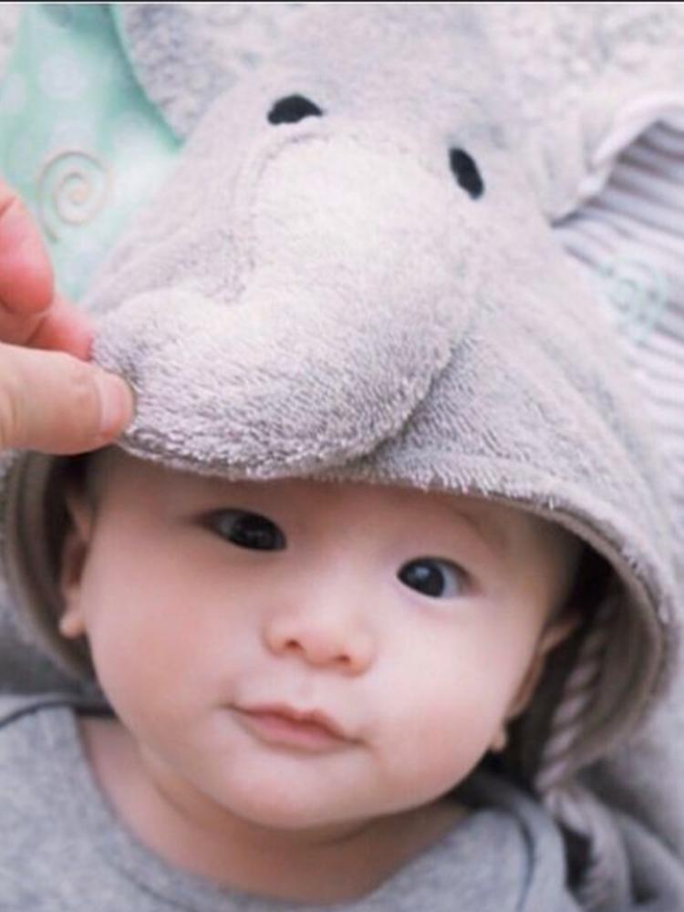 Zoocchini - Animal Cotton Baby Hooded Towels - Ellie the Elephant - 0-2 Years - Stylemykid.com
