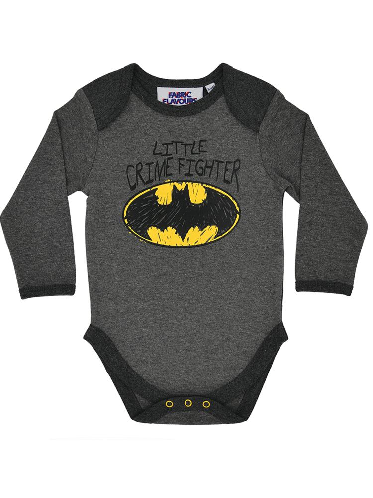 Batman Baby Grow 2 Pack - Little Crime Fighter and Batman Signal Logo - 6-24 Months - Stylemykid.com