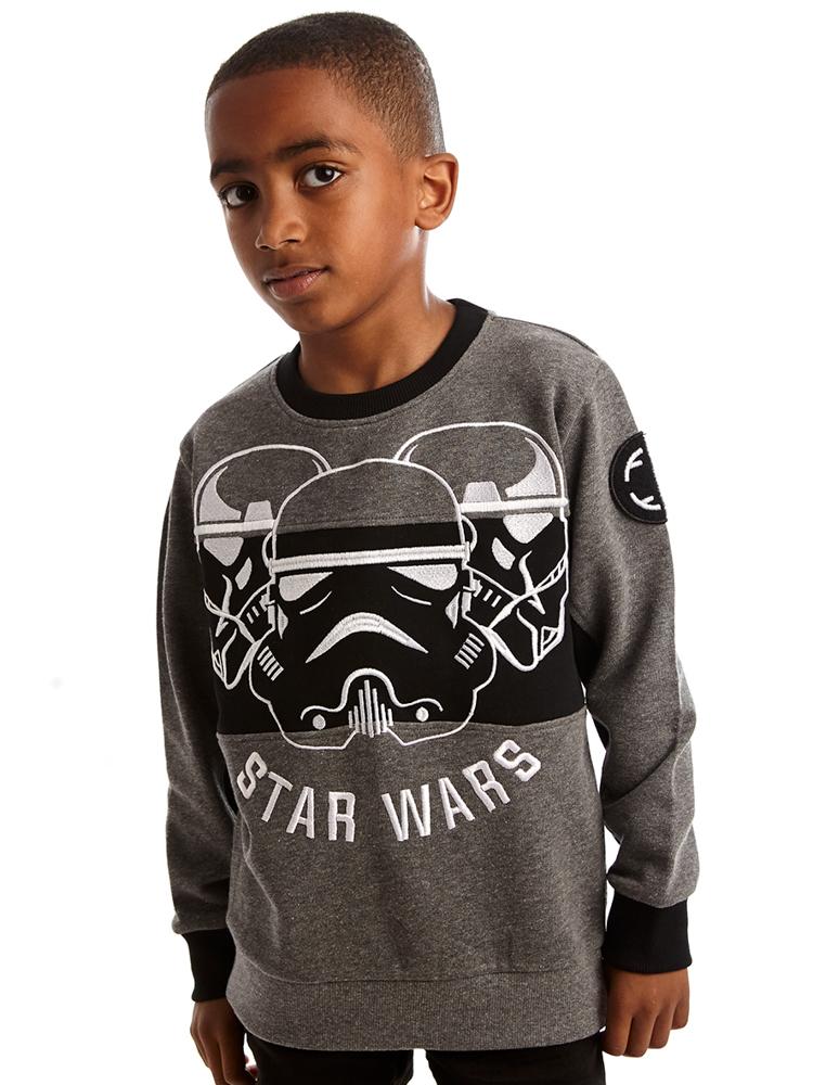 Star Wars Ultimate Stormtrooper Grey, Black and White Sweatshirt - 3 to 7 Years - Stylemykid.com