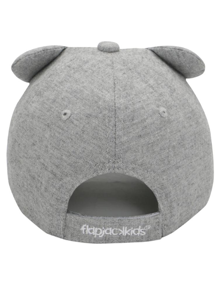 Flapjack Kids - Kids Baseball Cap - Tiger with 3D Ears - Grey & Black - Stylemykid.com