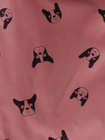 Frenchie Dog Print Baby and Childrens Hooded Jacket - Red 12M to 5Y - Stylemykid.com