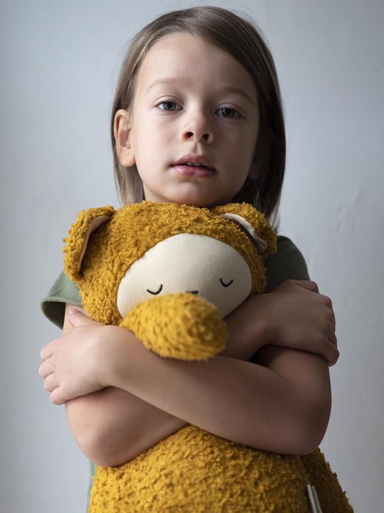 Fabelab - Big Buddy Bear - Extra Large Huggable Organic Ochre Bear Soft Toy - Stylemykid.com