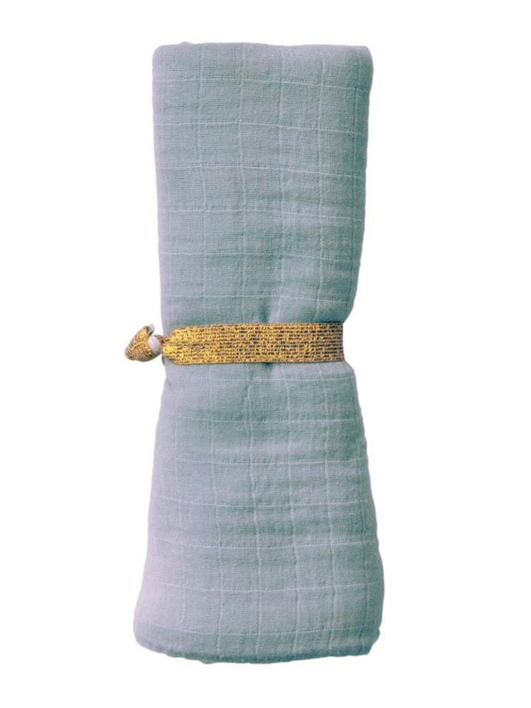 Organic Multiuse Swaddle Wrap For Baby By Fabelab - Extra Large 1.2m Foggy Blue