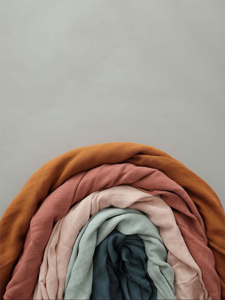 Organic Multiuse Swaddle Wrap For Baby By Fabelab - Extra Large 1.2m Foggy Blue