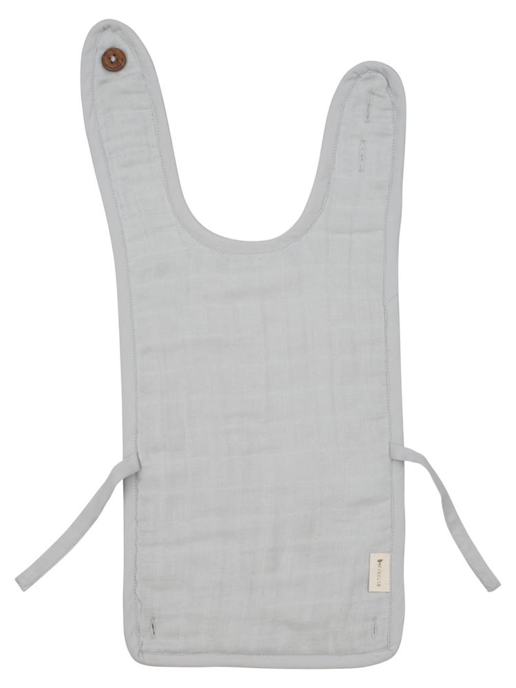 Fabelab - Organic Large Feeding Pocket Bib with Terry Backing - Icy Grey - Stylemykid.com