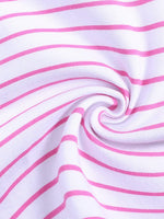 Fantastic Flamingos - Girls Short Sleeve Striped Pink & White Dress - Stylemykid.com