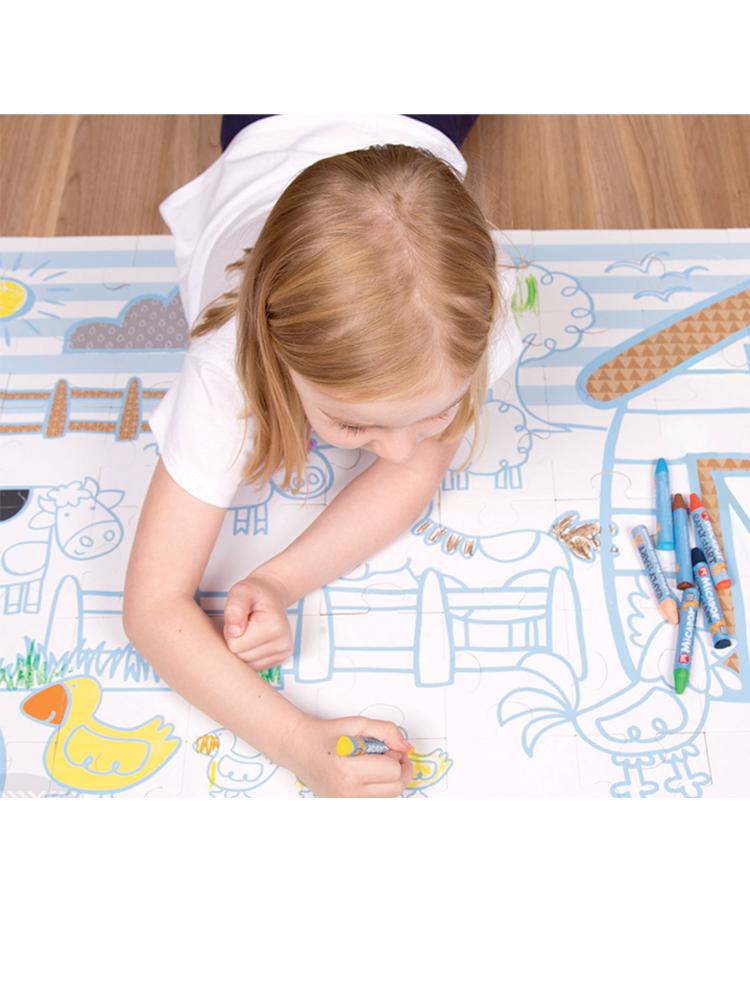 Micador early stART - Puzzletivities Colour In Floor Puzzle - Giant Jigsaw Colouring Set - Stylemykid.com