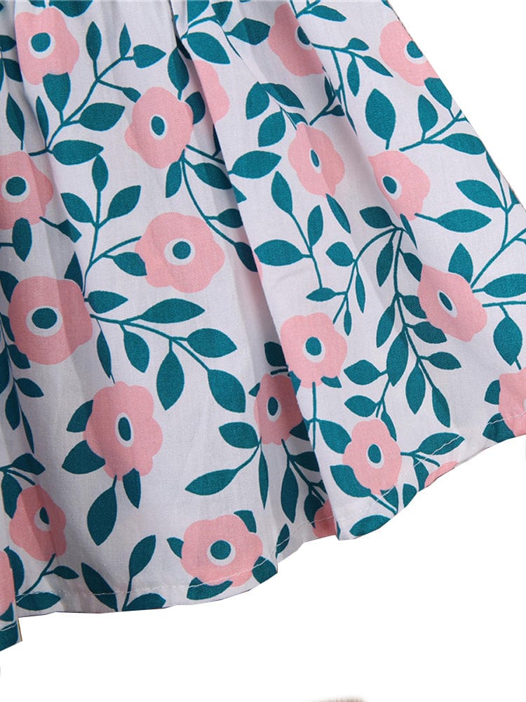 Daisy Chain Pink - Girls Pink Daisy Print Dress with Summer Hat and Bow Back - Stylemykid.com