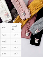 Dusky Dark Pink Flower Frills Bunny Footless Girls Tights/ Leggings - Stylemykid.com