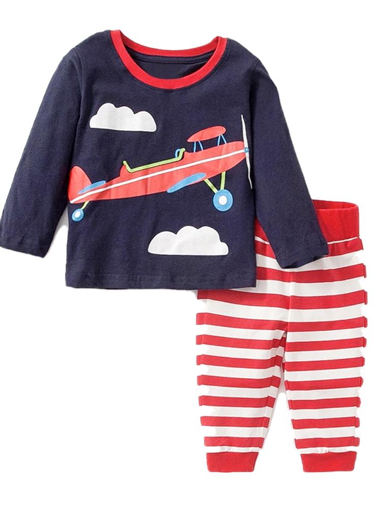 Flying High Set - Boys Flying Plane Top & Leggings Outfit 4 to 5 years - Stylemykid.com