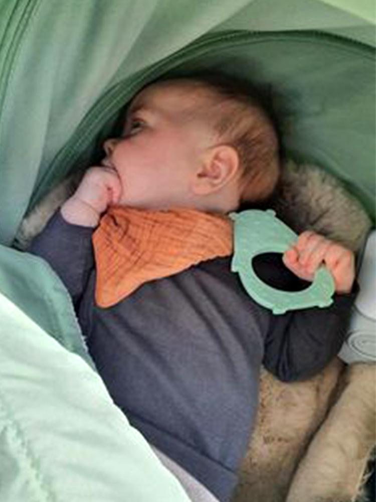 The Molar Bear Silicone Teether - Minty Green - Stylemykid.com