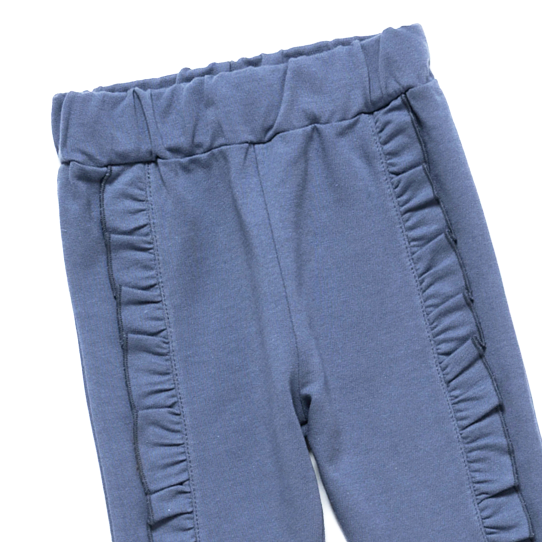 Artie - Frill Leggings - Girls Blue Leggings with Frill Design 3 to 18 months - Stylemykid.com