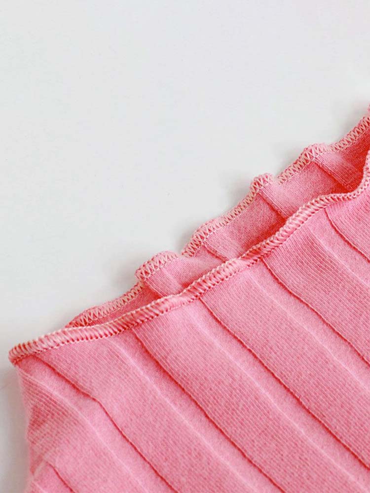 Pink Ribbed Long Sleeve Girls Top - 18 Months to 6 Years - Stylemykid.com