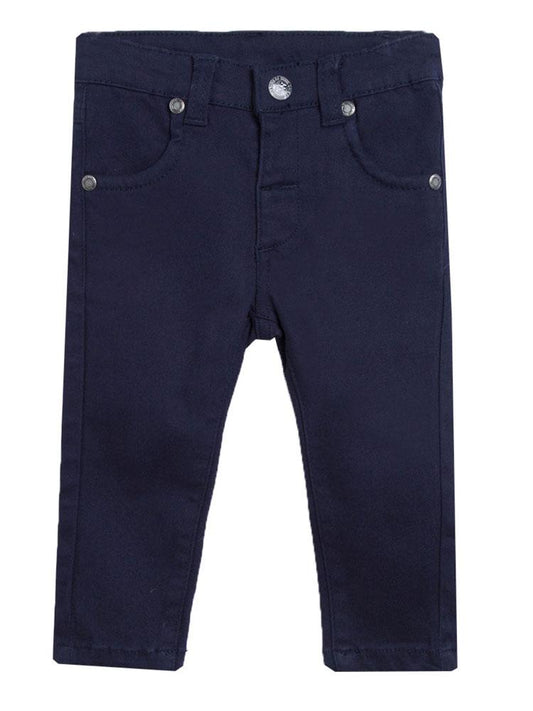 Dark Blue Slim Elasticated Baby Jeans - 6 to 9 months - Stylemykid.com