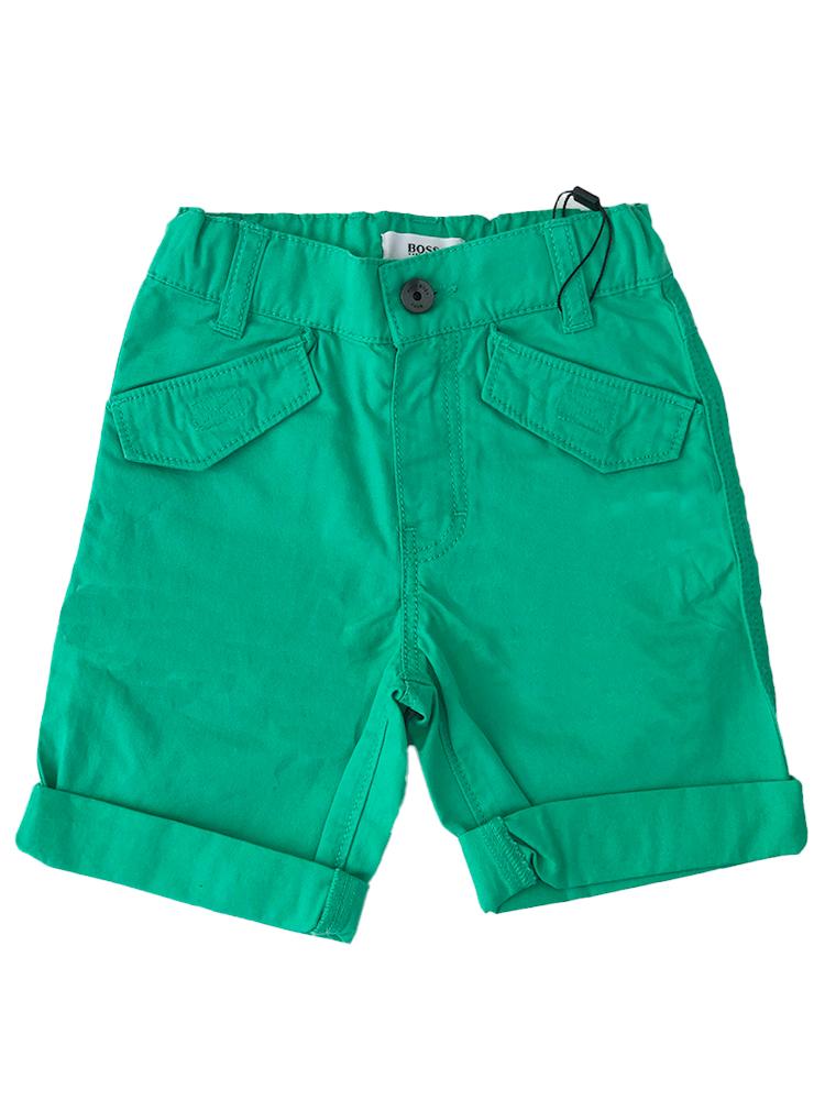 HUGO BOSS - Boys Green Bermuda Pocket Shorts 18 to 24 months - Stylemykid.com