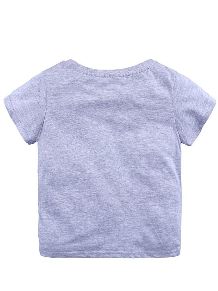 Heavy Dinosaurs Short Sleeve T-Shirt - Grey and Red - Stylemykid.com