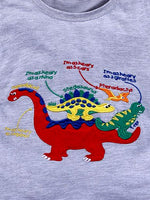Heavy Dinosaurs Short Sleeve T-Shirt - Grey and Red - Stylemykid.com