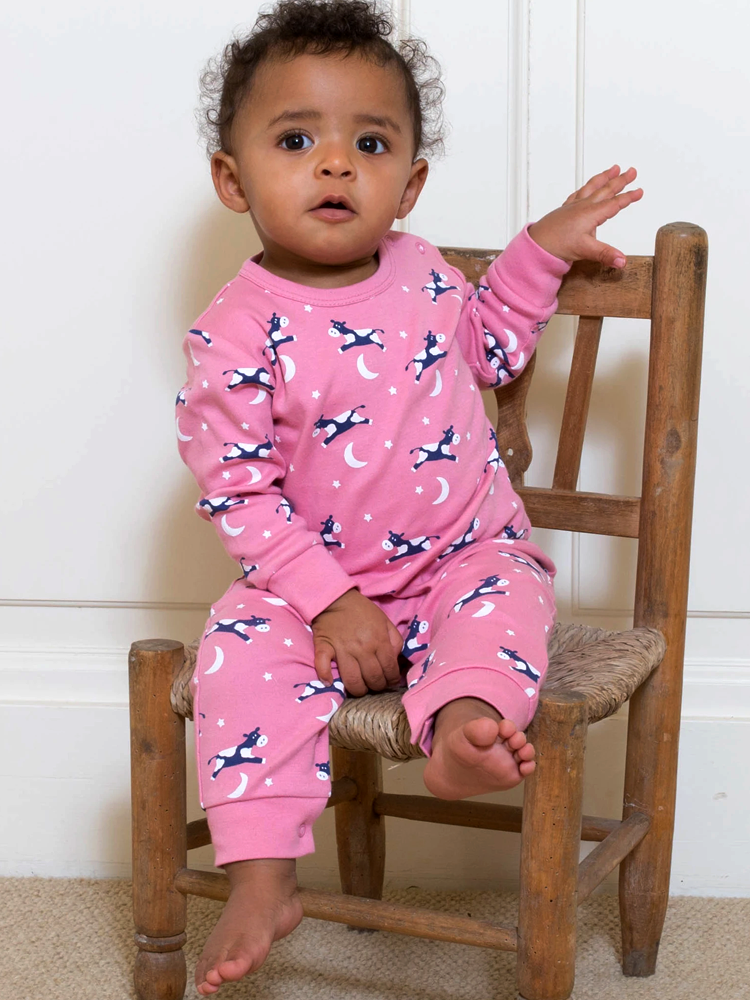 KITE Hey Diddle Rose Pink Organic Romper - Newborn and 1M - Stylemykid.com