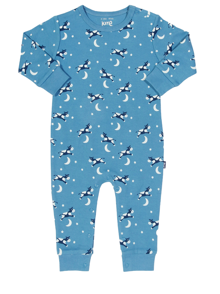 KITE Hey Diddle - Kite Organic Blue Sleepsuit Romper - Newborn - Stylemykid.com