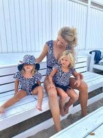 Holy She - Girls Ruffled One Piece Black and White Animal Print Swim Suit - 1 to 6 years - Stylemykid.com