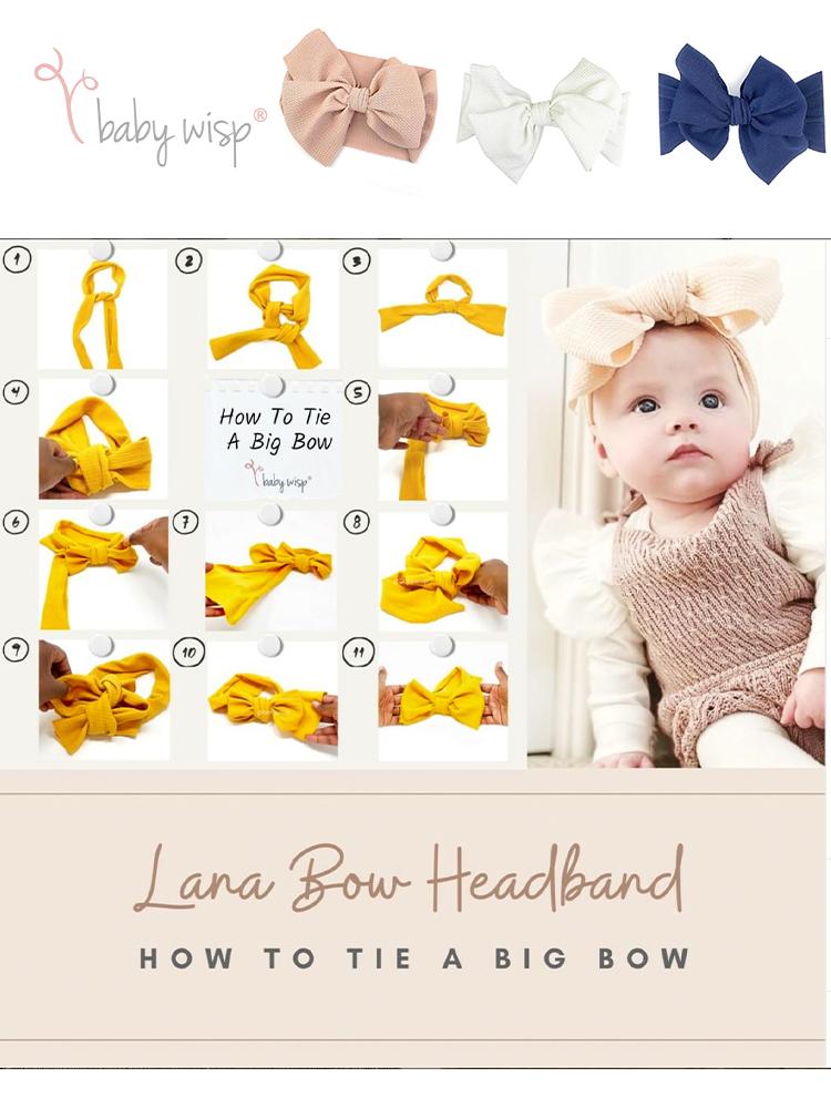 Baby Wisp - Giant Lana Bow Headband - Dusky Rose - Stylemykid.com