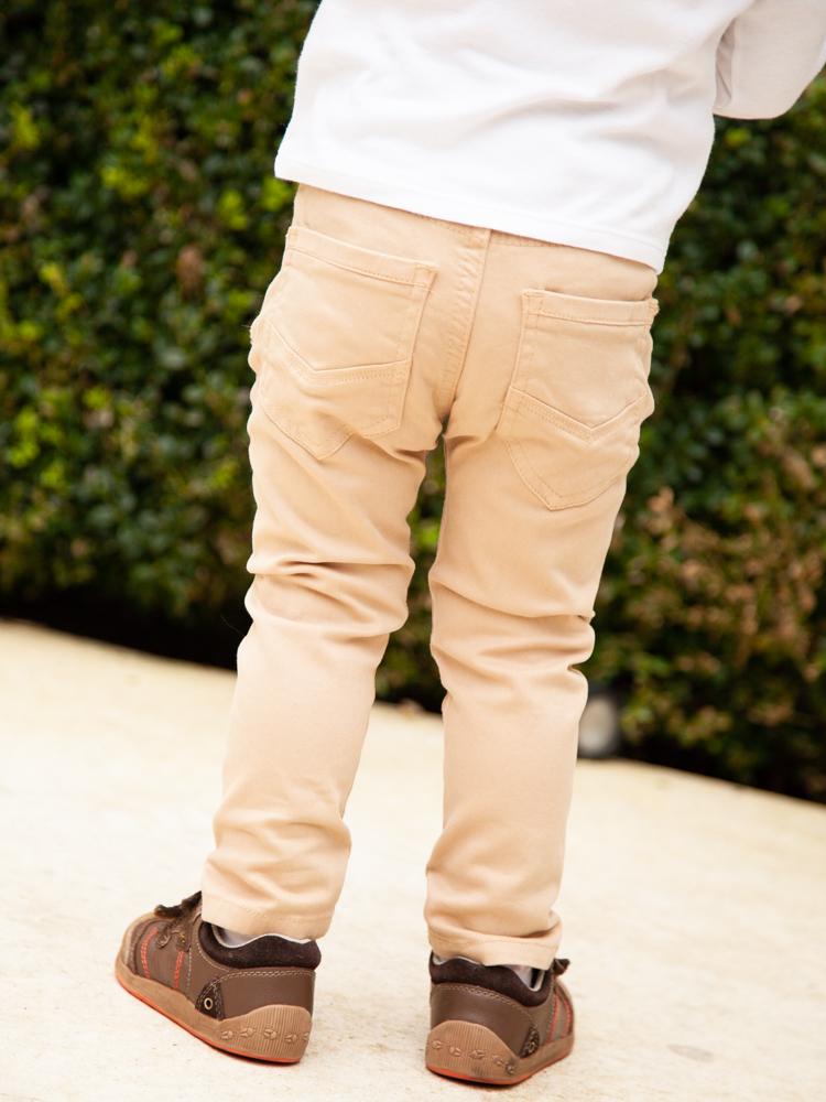 Babybol - Kids Beige Soft Jeans - Pull Up Style for 1 - 6 Years - Stylemykid.com