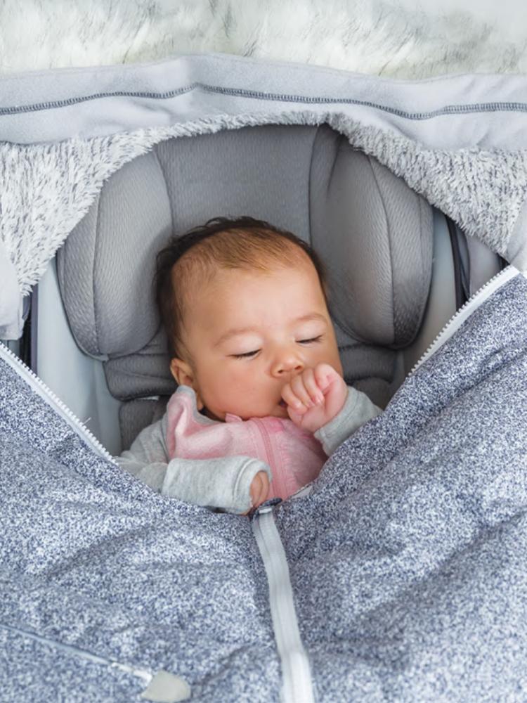Juddlies - Infant Car Seat Cover in Salt & Pepper Grey 0-12 Months - Stylemykid.com