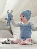 Juddlies - Organic Denim Blue Slouchy Baby Hats - Raglan Collection - Pack of 2 - 0-4M - Stylemykid.com
