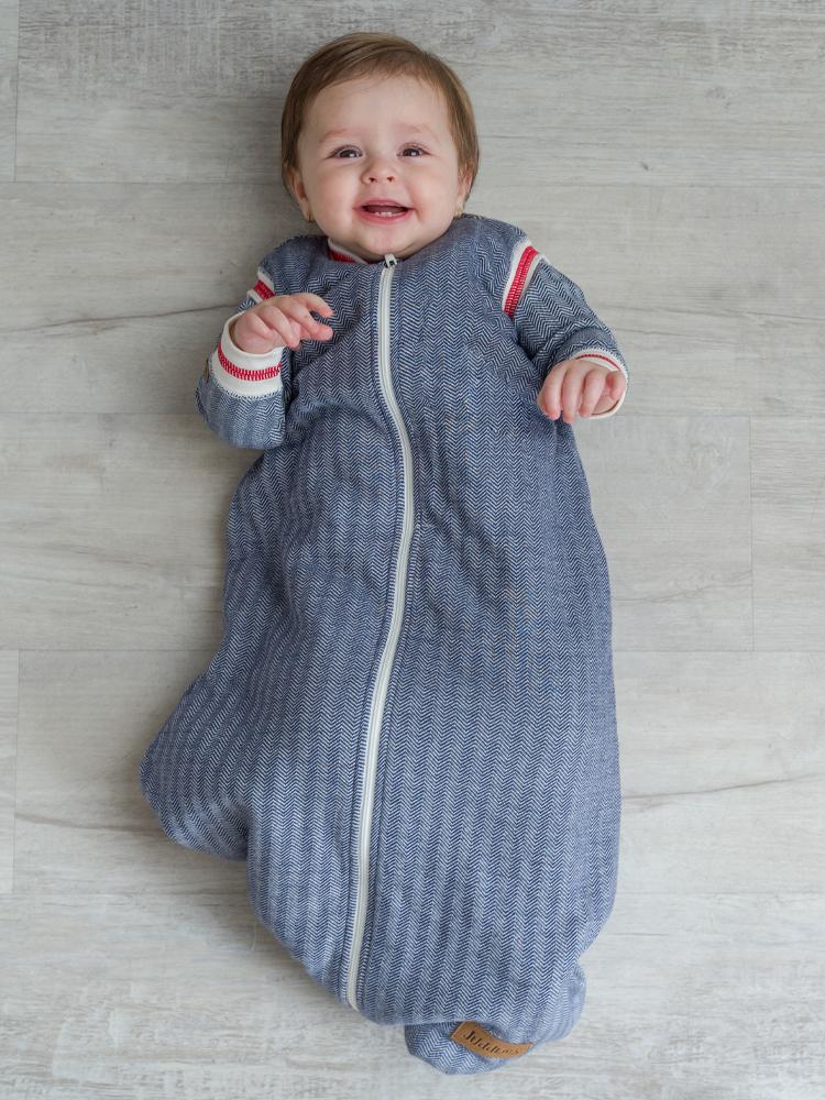 Juddlies - 2.5 Tog Dream Sack Baby Sleeping Bag - Lake Blue - Organic Cottage Collection - Stylemykid.com