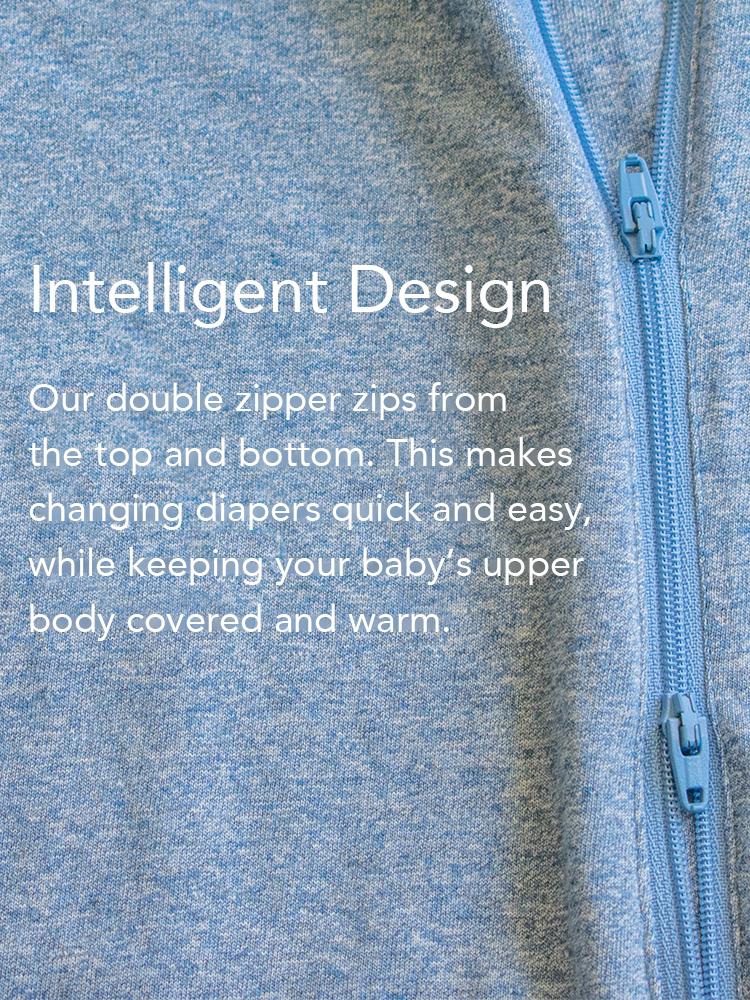 Juddlies - Organic Baby Playsuit Sleepsuit with Double Zip - Raglan Collection - Graphite Black/Grey - Stylemykid.com