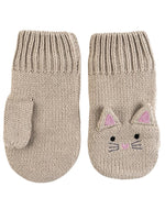 Zoocchini - Kids Knit Mittens - Kallie The Kitten 12 to 24 months - Stylemykid.com