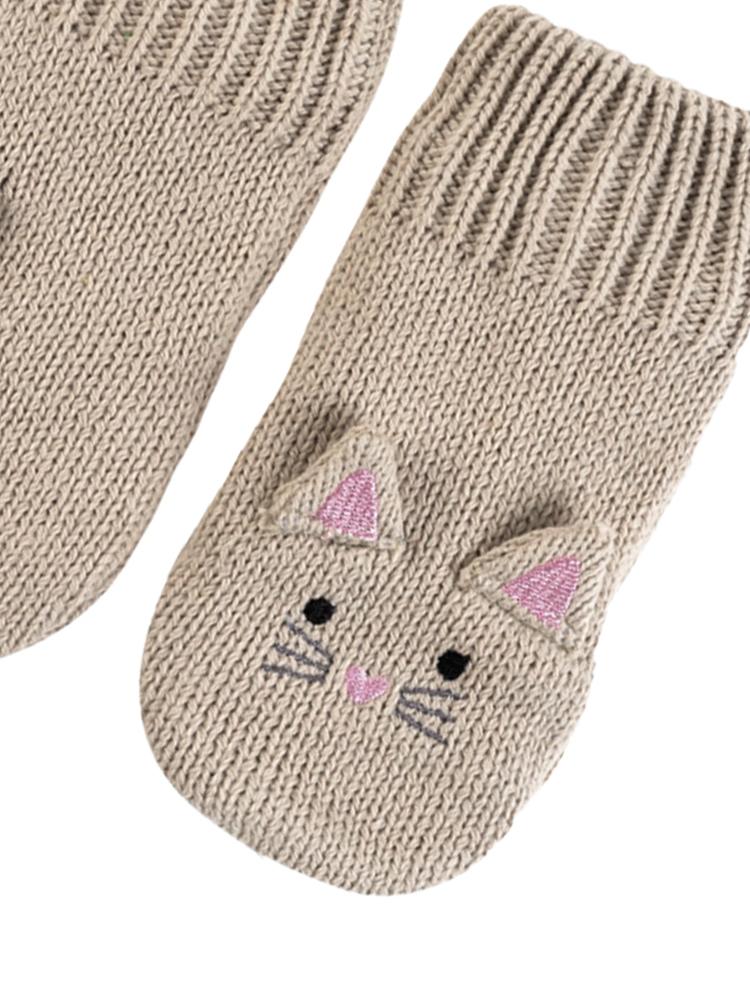 Zoocchini - Kids Knit Mittens - Kallie The Kitten 12 to 24 months - Stylemykid.com