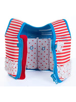 Konfidence Kids - Girls Buoyancy Swim Vest Jacket - Red Stripe Martha - 18 months to 3 years - Stylemykid.com