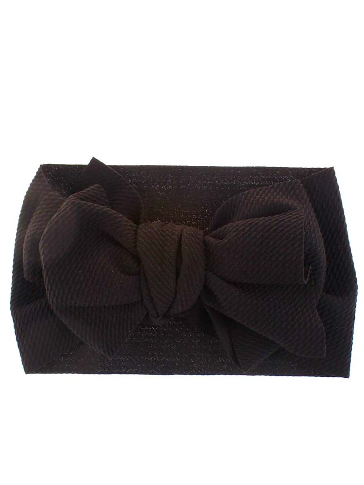 Large Bow Hair Band Headwear for Baby Girls and Toddlers - Black - Stylemykid.com