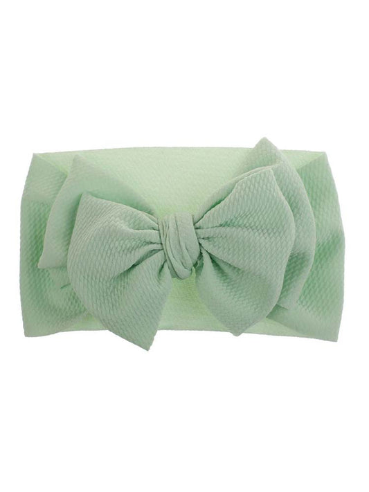 Large Bow Hair Band Headwear for Baby Girls and Toddlers - Mint Green - Stylemykid.com