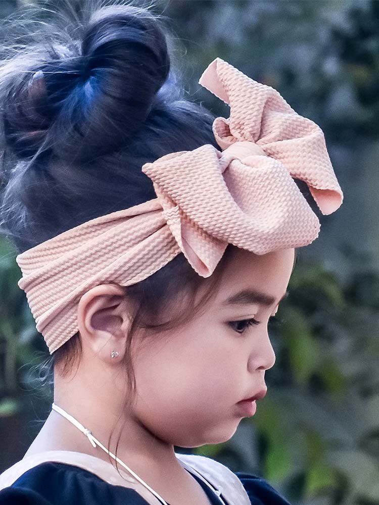 Large Bow Hair Band Headwear for Baby Girls and Toddlers - Black - Stylemykid.com