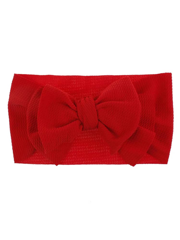 Large Bow Hair Band Headwear for Baby Girls and Toddlers - Red - Stylemykid.com