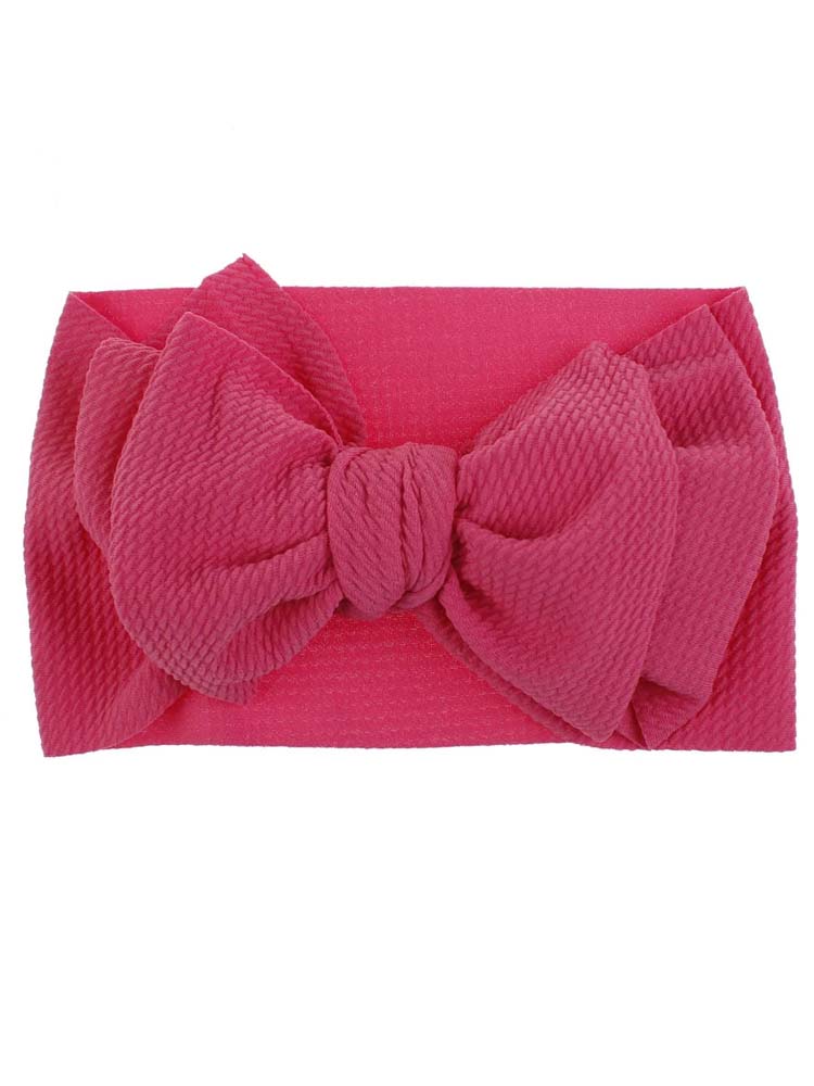 Large Bow Hair Band for Baby Girls and Toddlers - Hot Pink - Stylemykid.com